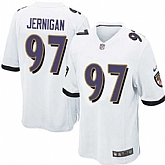 Nike Men & Women & Youth Ravens #97 Jernigan White Team Color Game Jersey